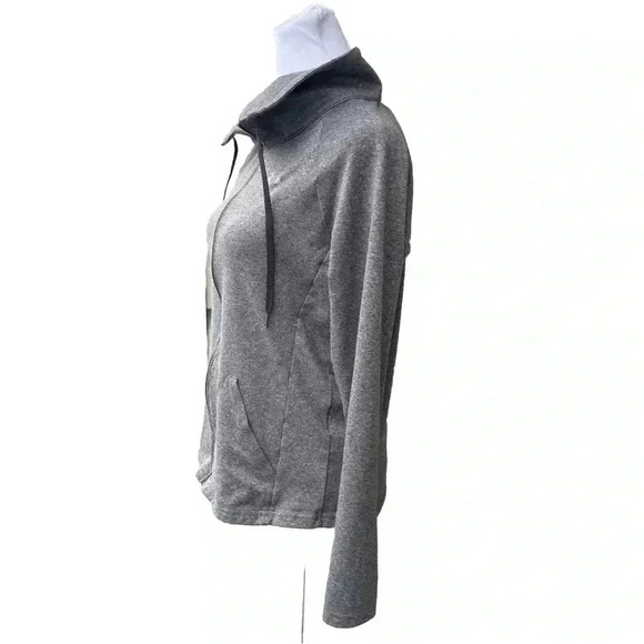 Under Armour Gray Long Sleeve Stretch Heatgear Full Zip Mock Neck Jacket Small - Picture 3 of 11